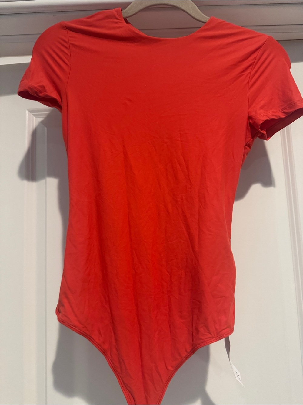 Abercrombie & Fitch Red Short-Sleeve Crewneck Bodysuit